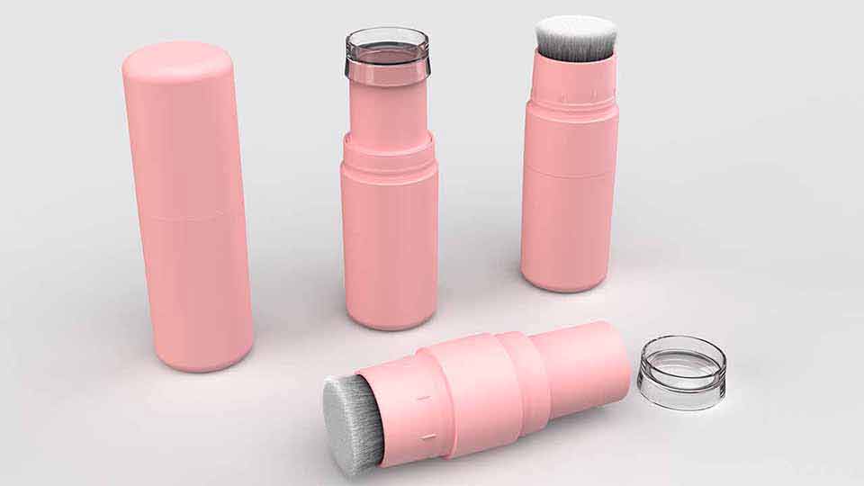 หลอดแป้งแท่งพร้อมหัวแปรง